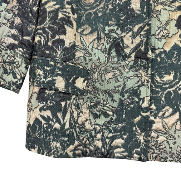 Lafayette 148 Jacket Women's 10 Helena Metallic Brocade Blazer Lined Floral - Picture 5 of 14